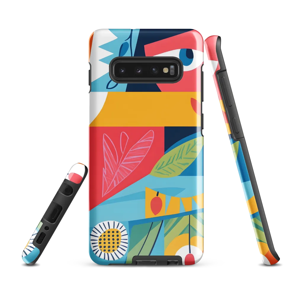 Vibrant Geometric Visage | Phone Case |  S10 Plus | Tough Case | Glossy