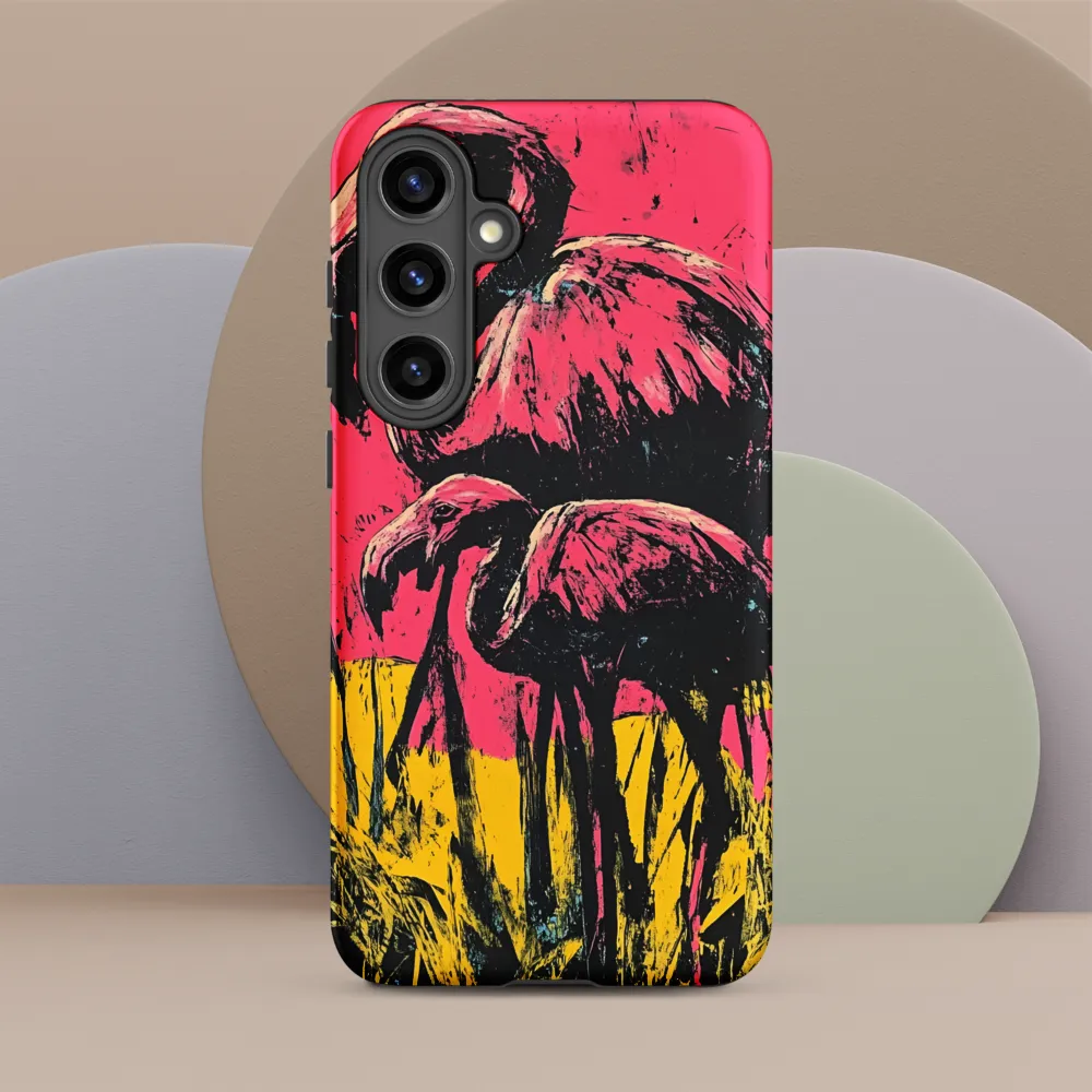 Flamingo Duet: A Pop Art Expression