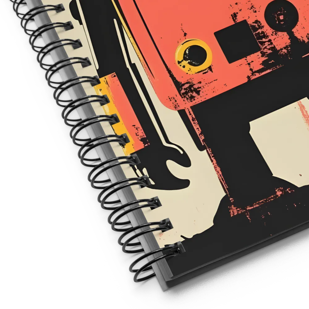 Retro Robot Charm | Spiral Notebook