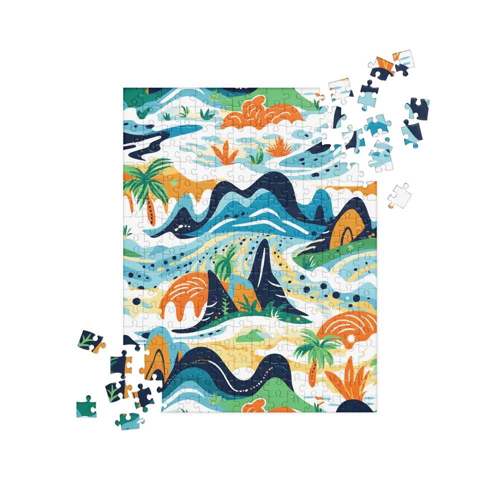 Abstract Tropical Landscape | Jigsaw Puzzle | 252 pieces