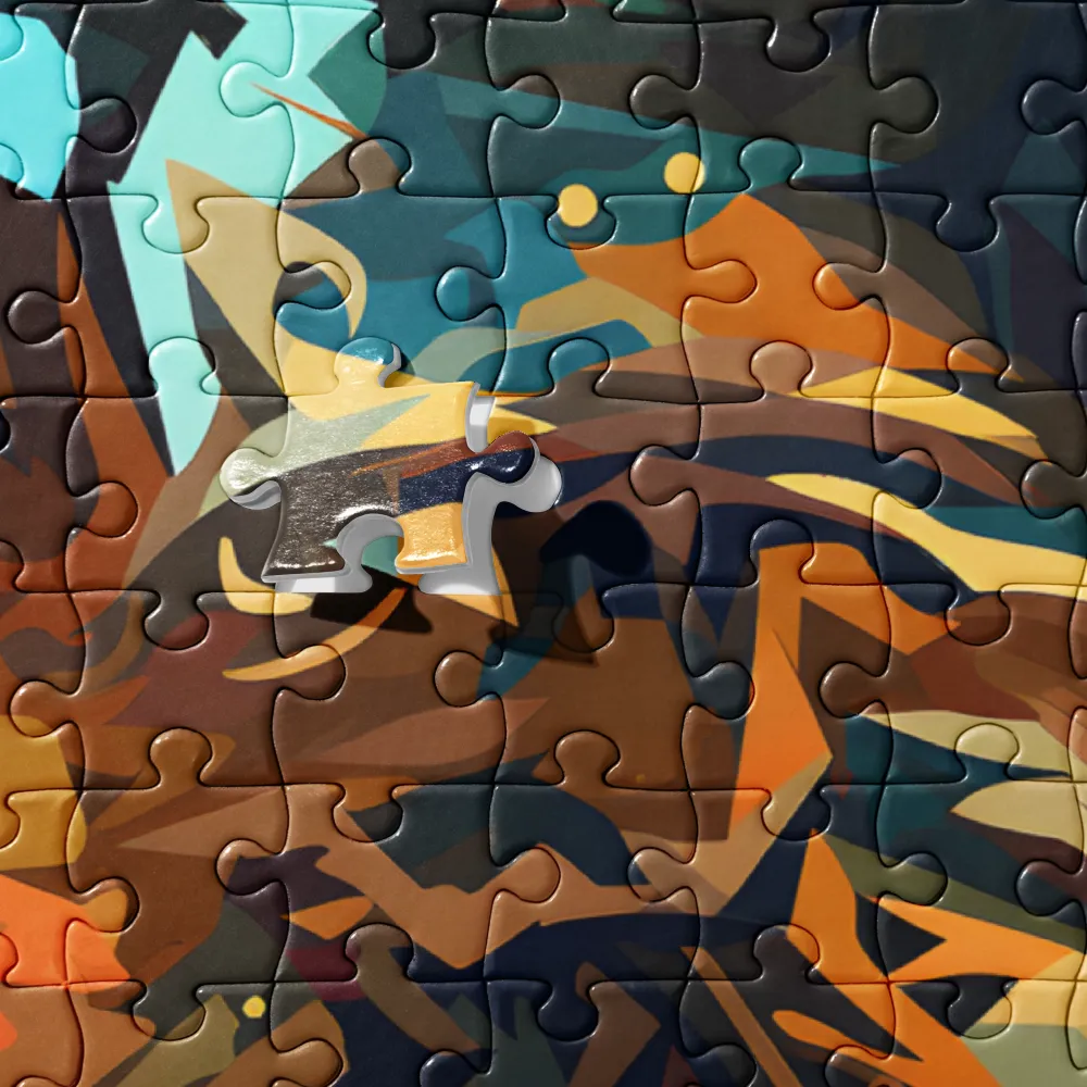 Wild Symphony: Abstract Tigers | Jigsaw Puzzle | 520 pieces