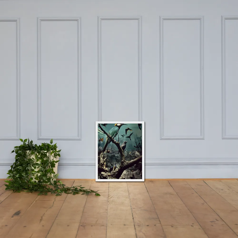 Whispers of the Avian Realm | Poster with White Frame | 16″×20″