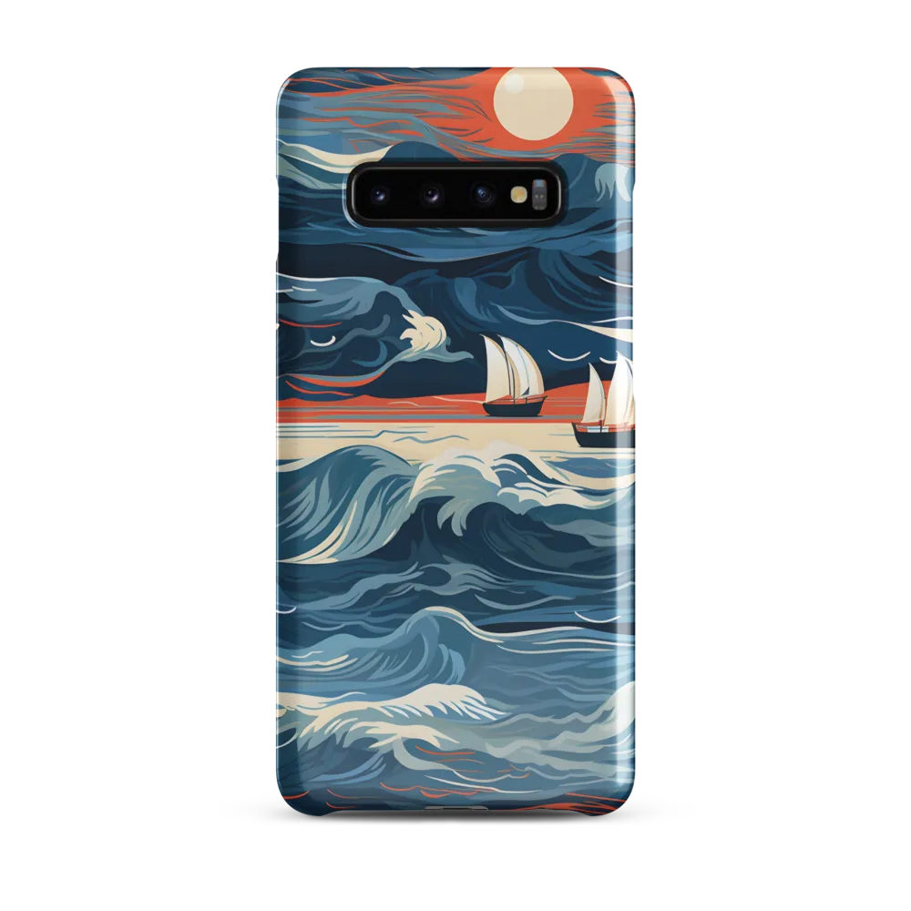 Ocean Whispers: A Voyage at Dusk | Phone Case |  S10 Plus | Snap Case | Glossy