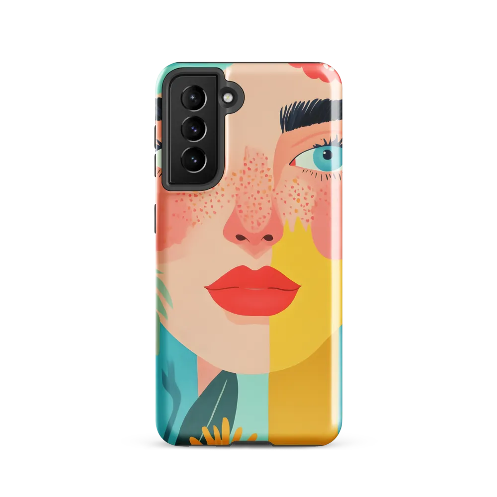 Floral Serenity: A Modern Portrait