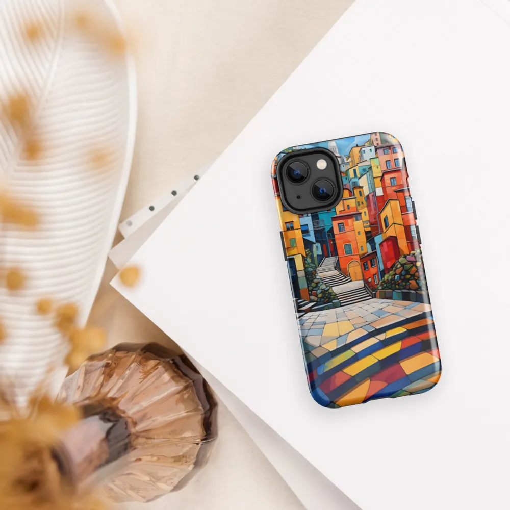 Vibrant Village: A Cubist Journey