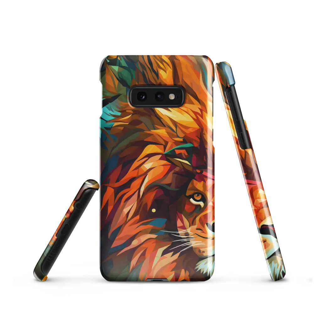 Majestic Gaze: The Polygonal Lion