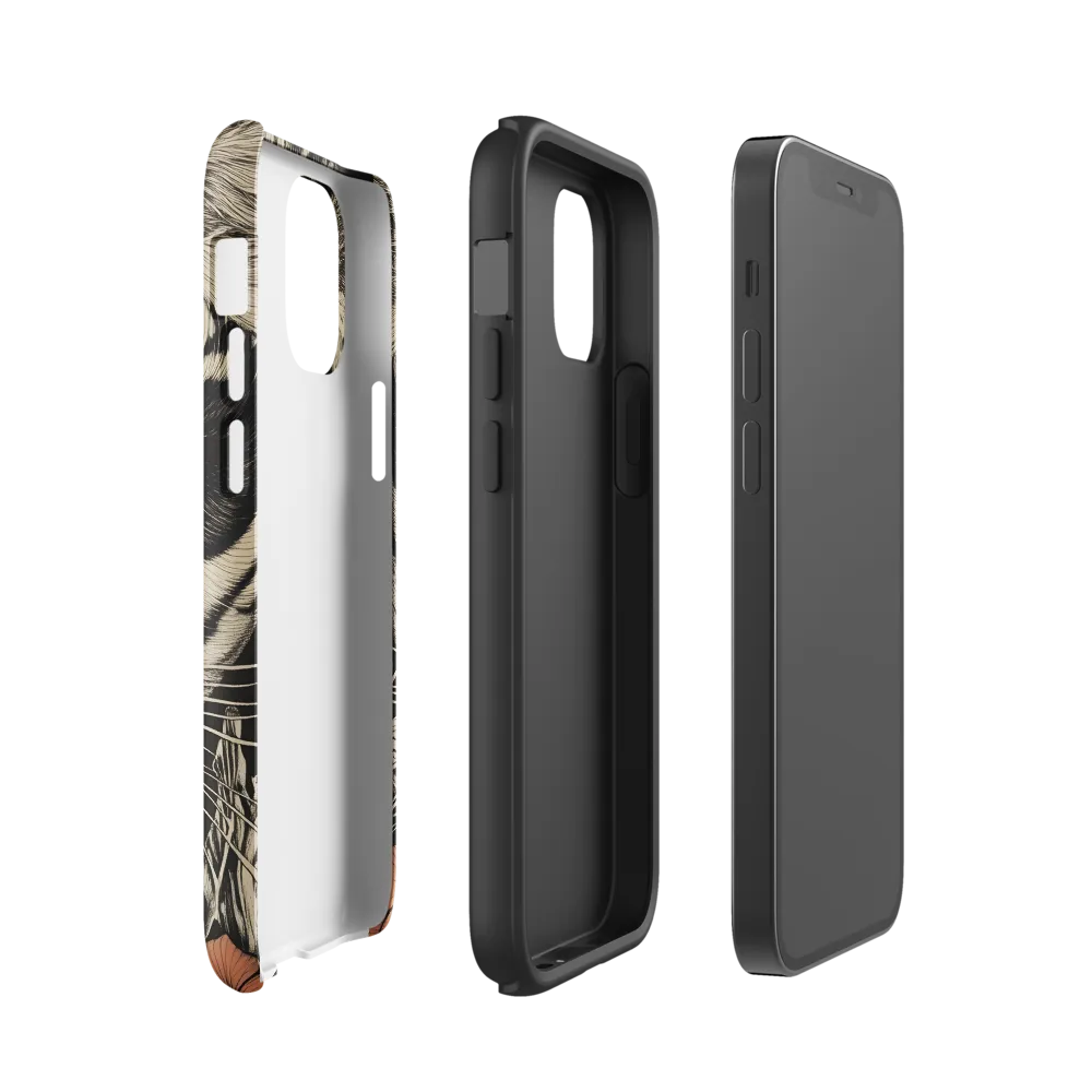 Feline Majesty: The Human-Leopard Connection | Phone Case |  12 mini | Tough Case | Glossy