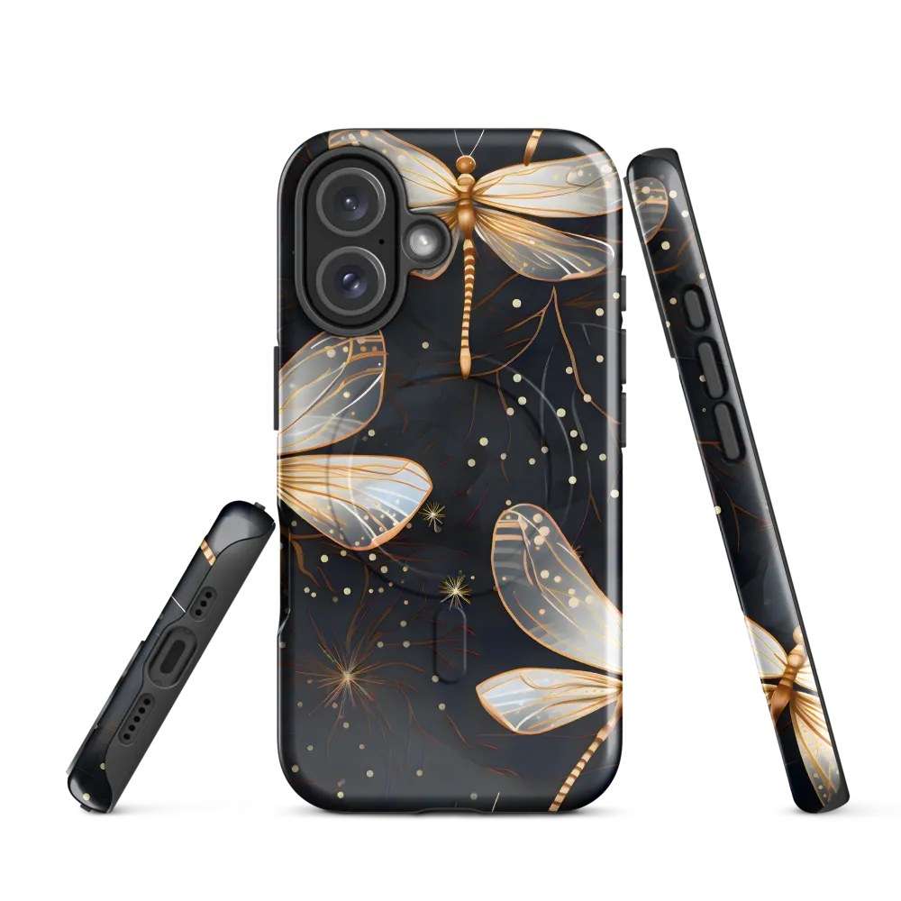 Ethereal Dance: Dragonflies in a Midnight Garden