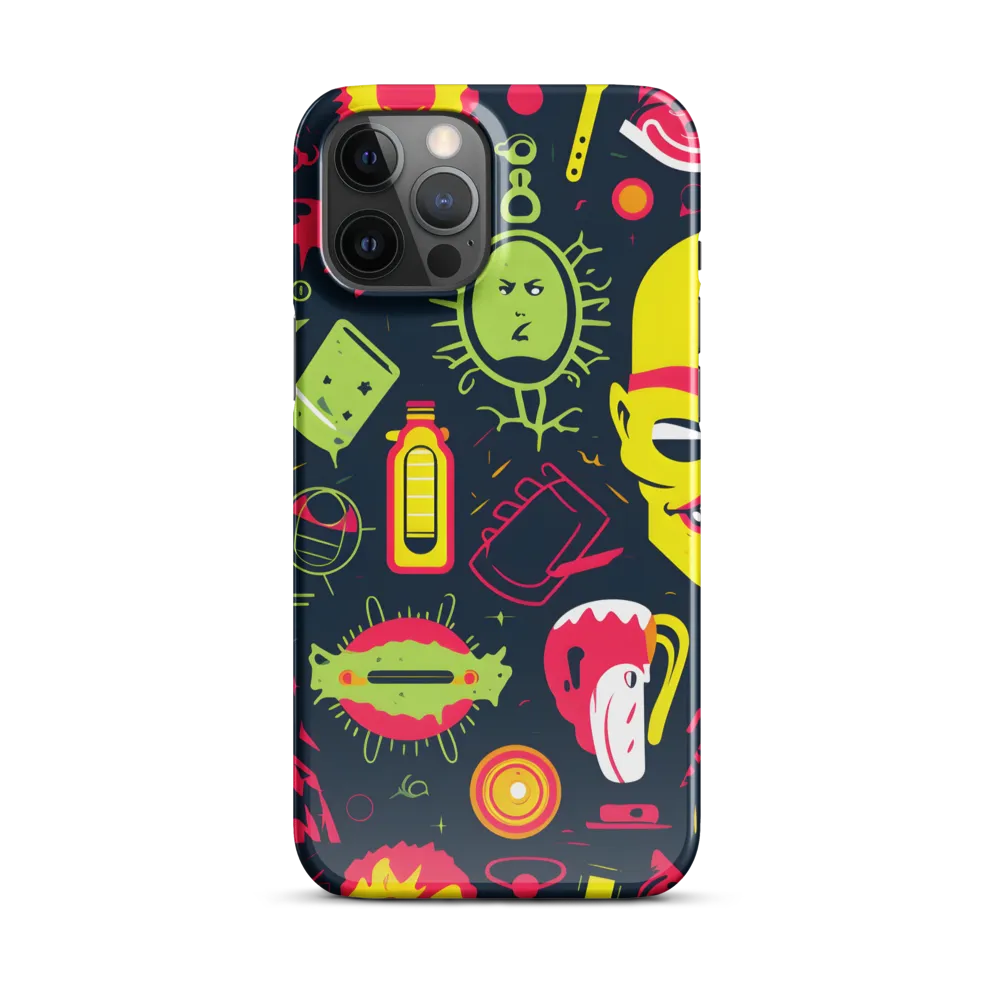 Neon Revelry: A Quirky Exploration of Modern Pop Art | Phone Case |  12 Pro Max | Snap Case | Glossy