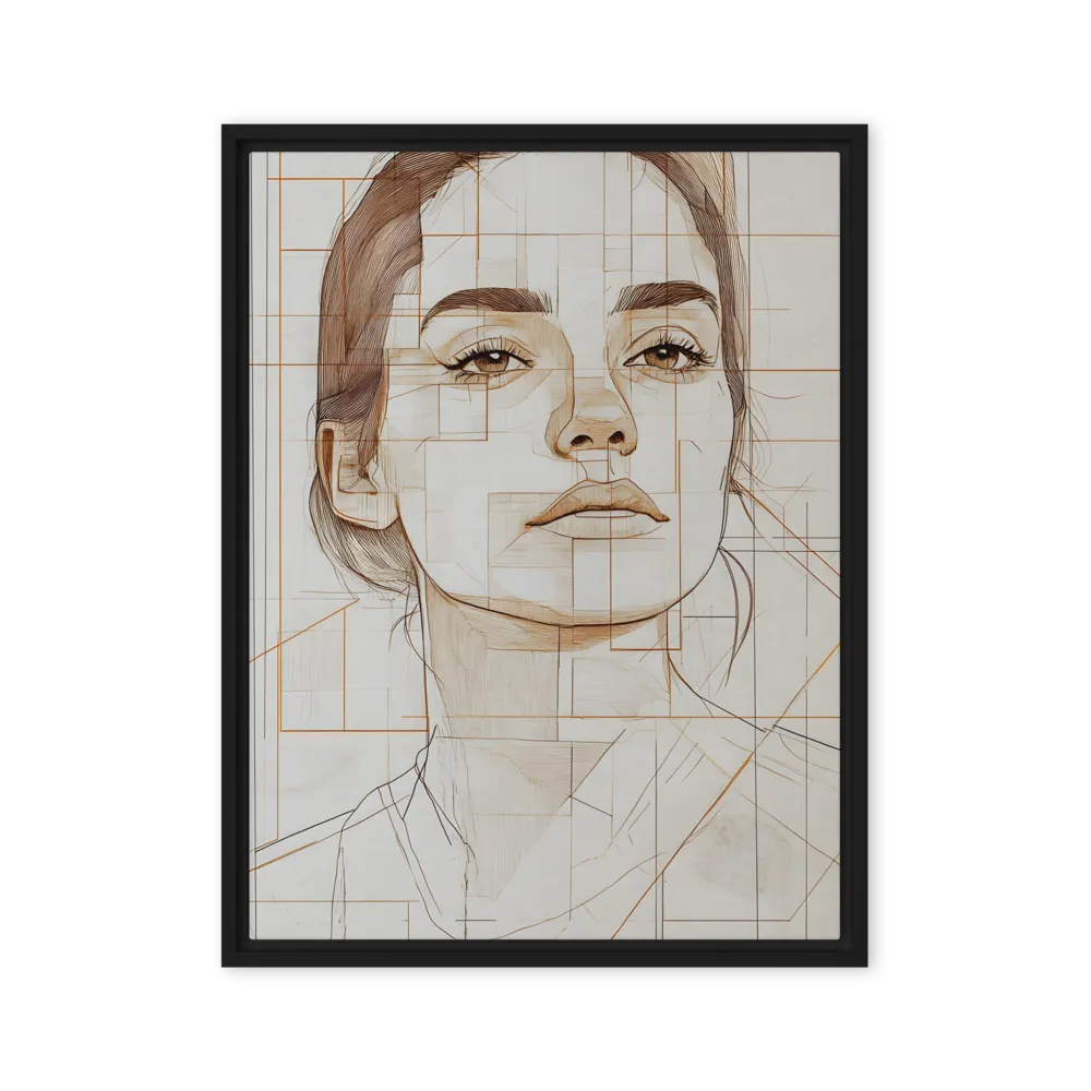 Geometric Serenity: A Minimalist Portrait