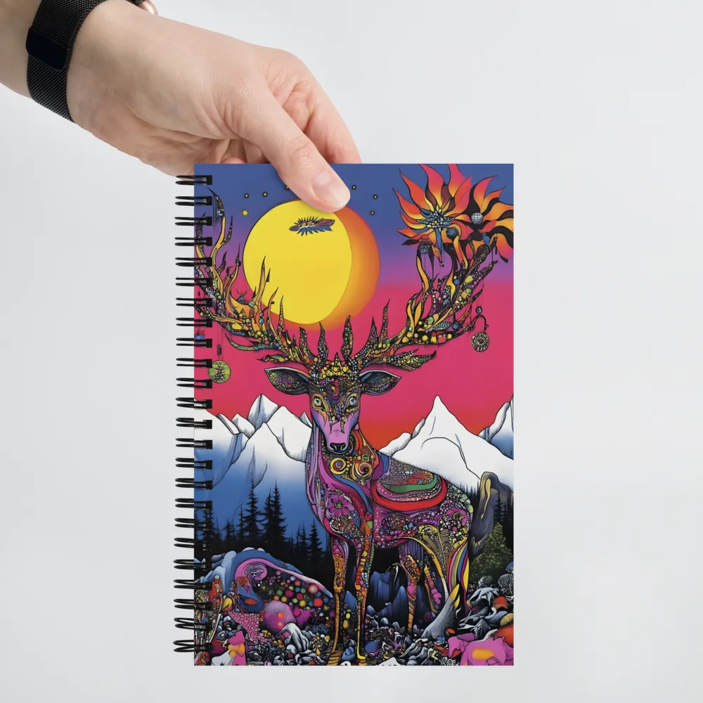 Mystical Majesty of the Psychedelic Deer | Spiral Notebook