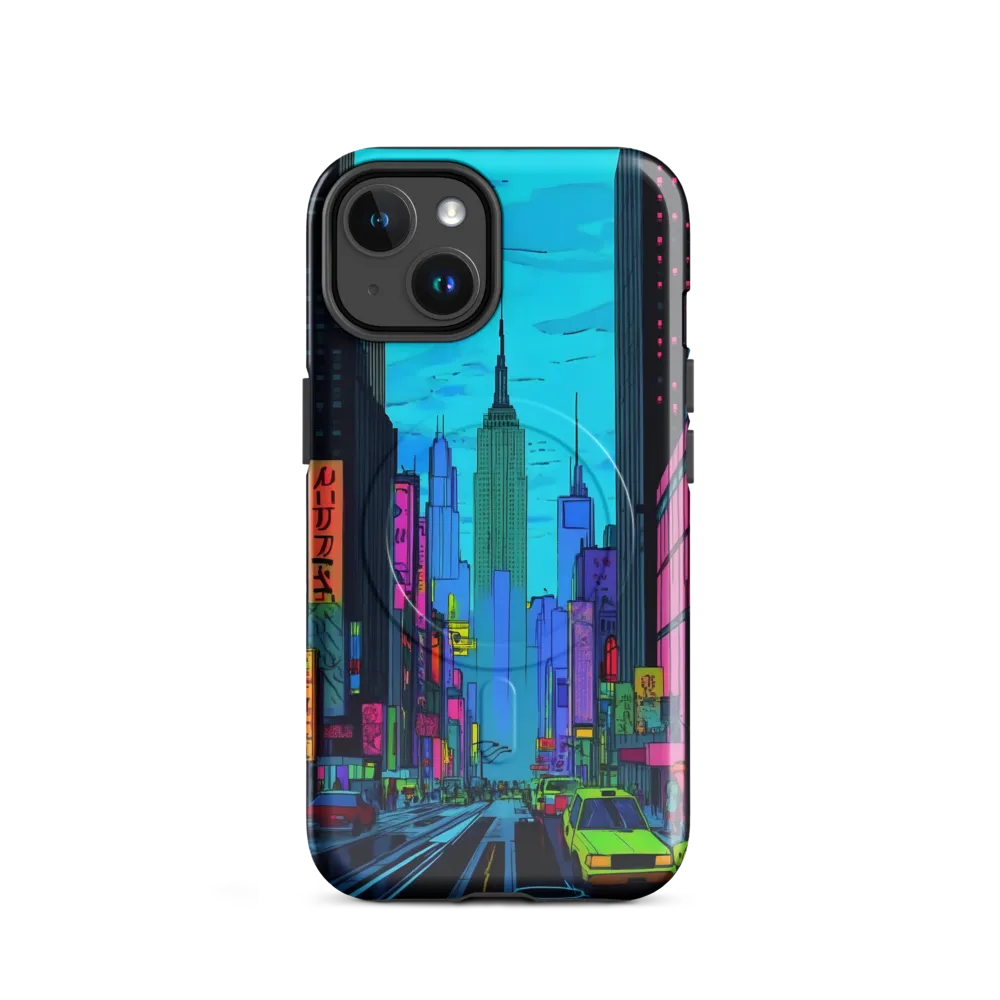 Neon Dreams of the City | Phone Case |  14 | MagSafe® Tough Case | Glossy