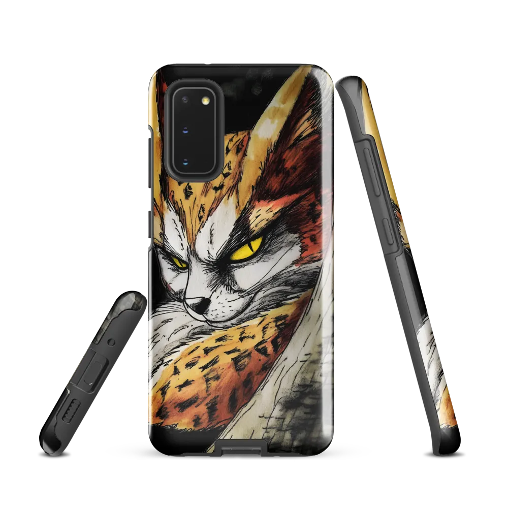 Fierce Gaze of the Wild Cat