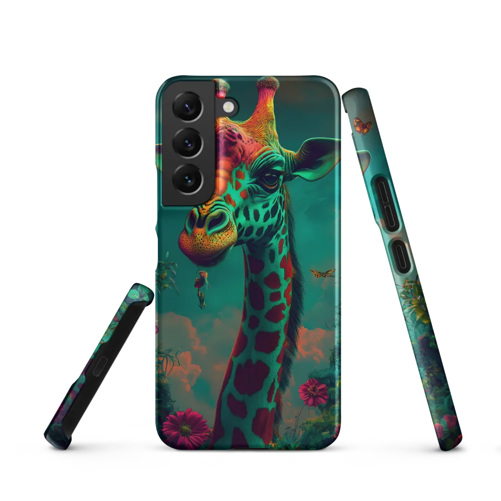 Whimsical Giraffe Among Blossoms