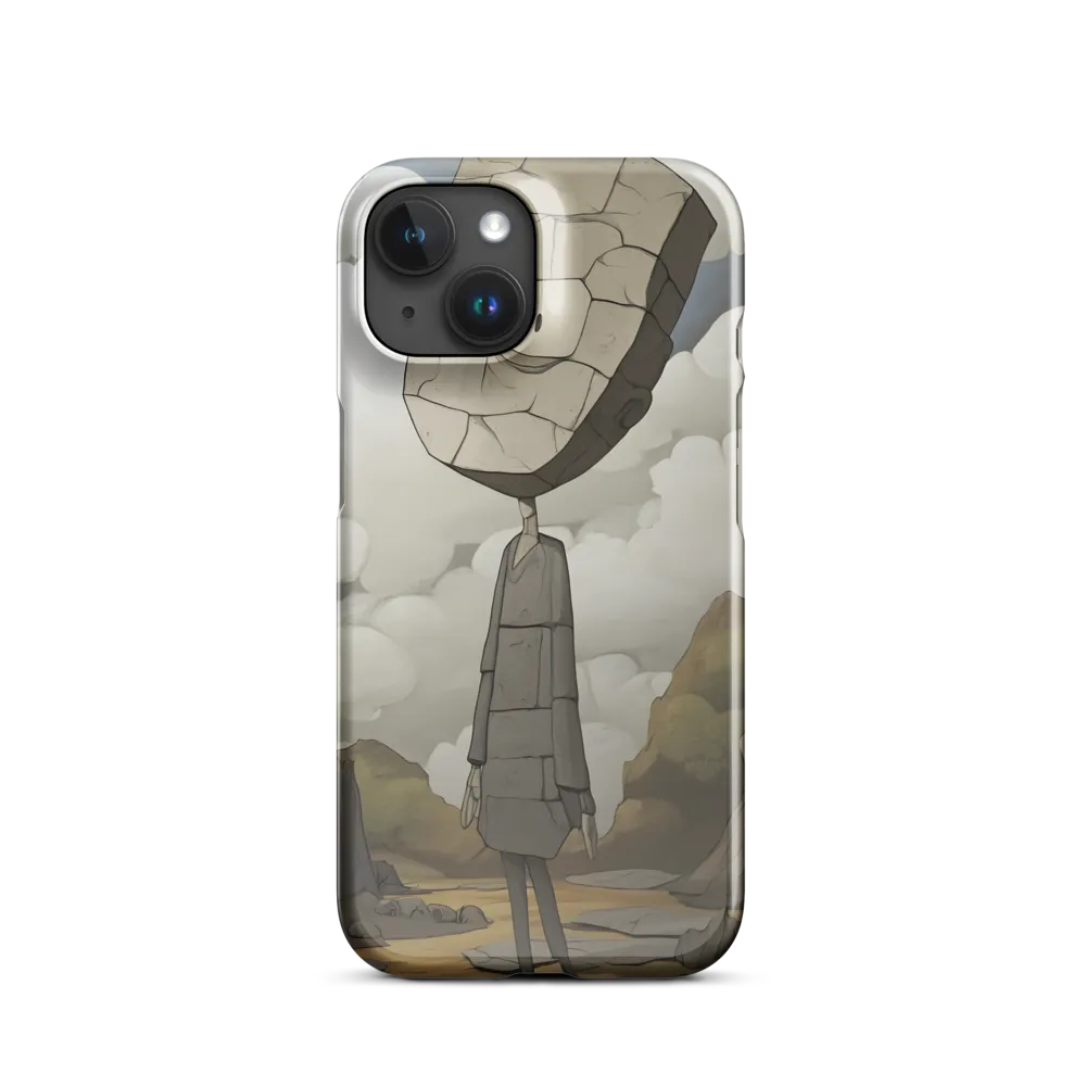 Whimsical Stone Figure in a Rocky Landscape | Phone Case |  15 | Snap Case | Glossy