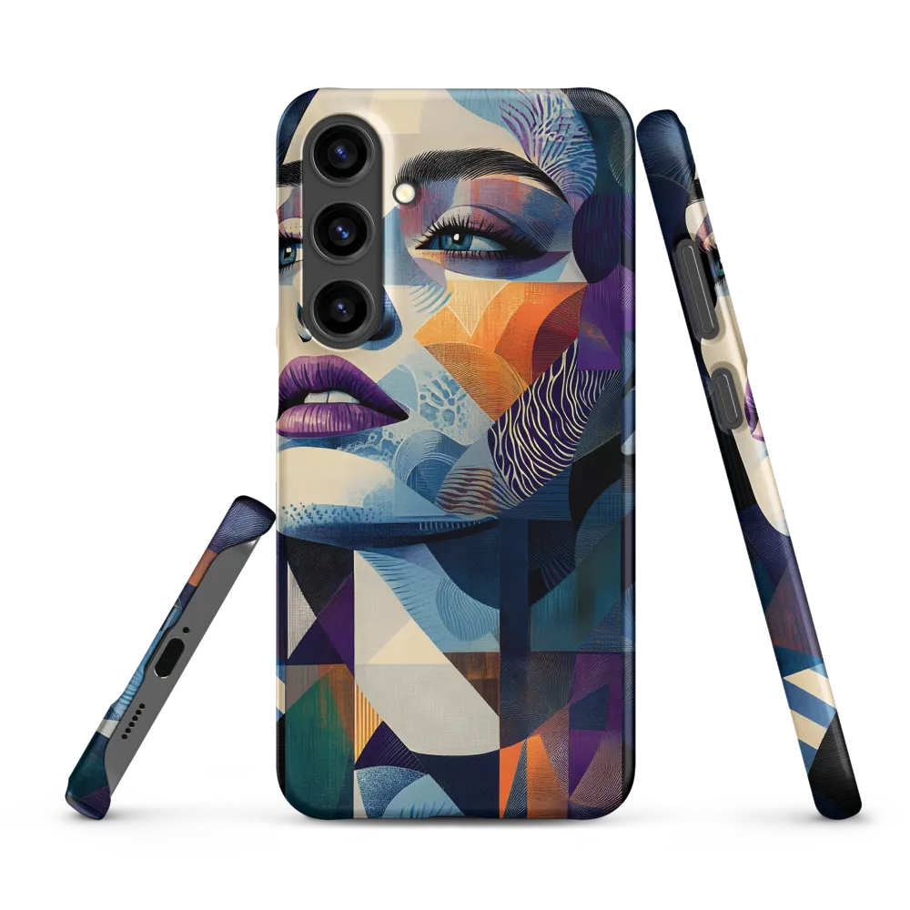 Fragmented Mystery: A Modern Portrait | Phone Case |  S24 Plus | Snap Case | Matte