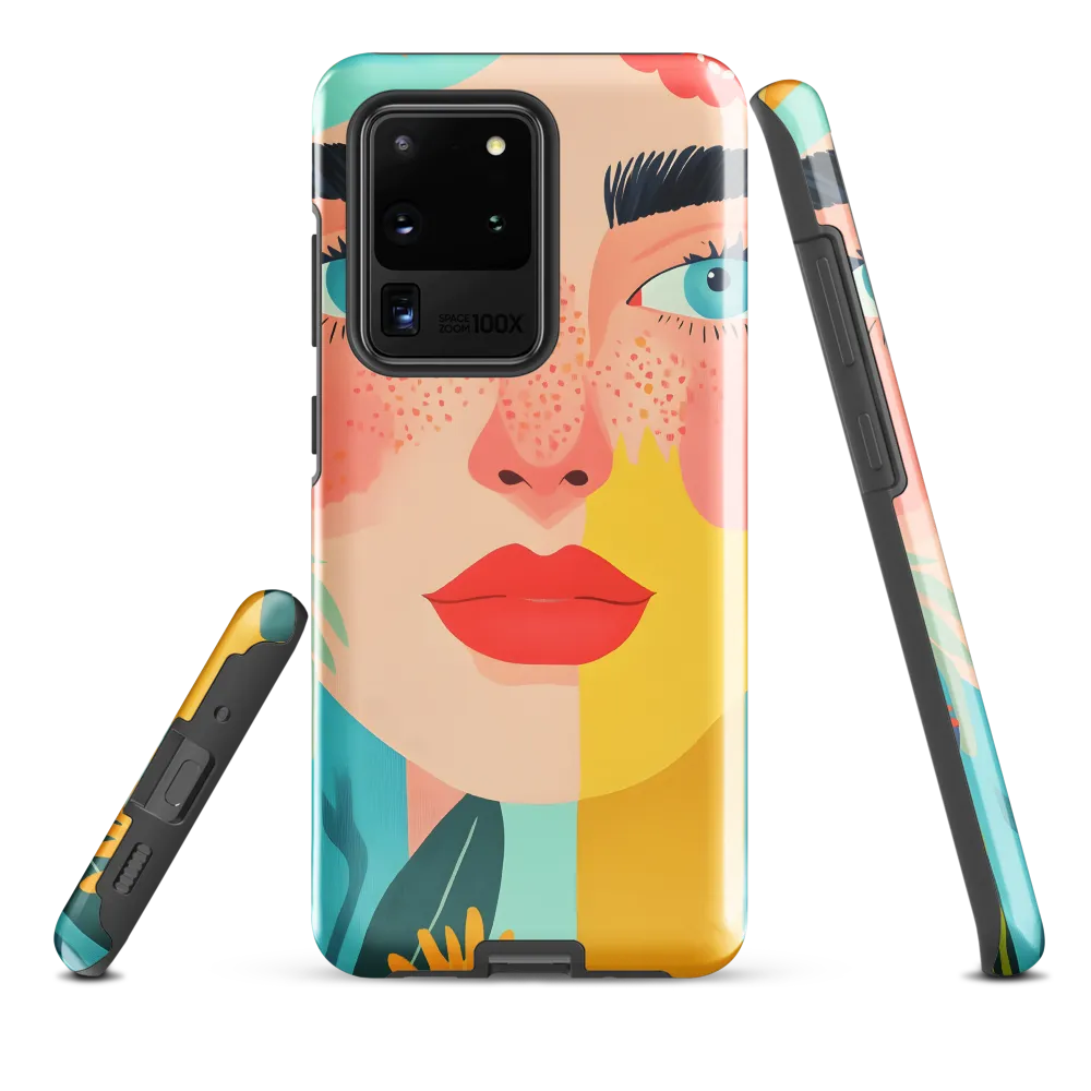 Floral Serenity: A Modern Portrait