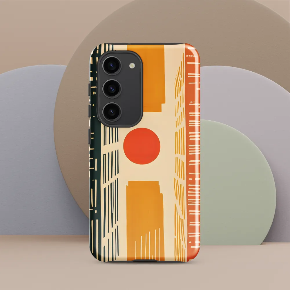 Urban Harmony: A Geometric Sunrise
