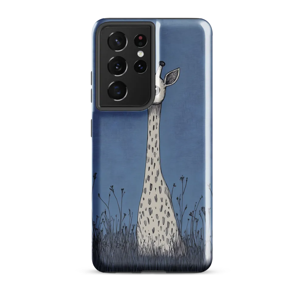 Whimsical Giraffe in Blue