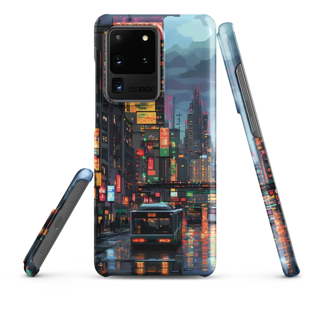 Neon Dreams: A Pixelated Urban Night