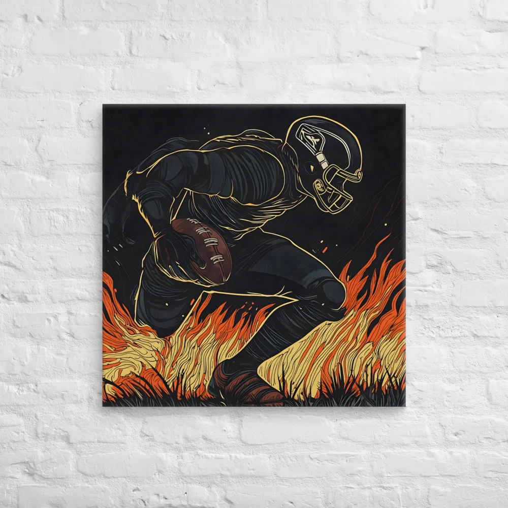 A Blaze of Glory: The Game in Motion | Canvas | 28″×28″