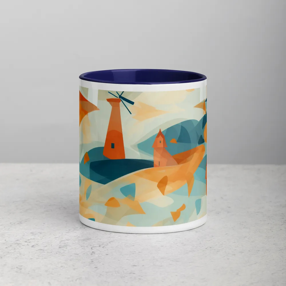 Whimsical Windmills in a Tranquil Landscape
