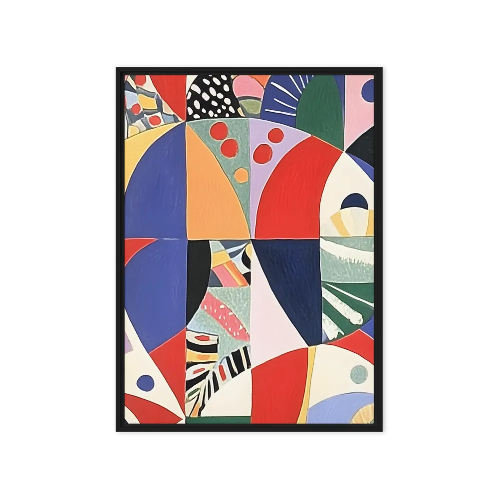 Dynamic Mosaic Symmetry | Canvas with Black Frame | 20″×28″