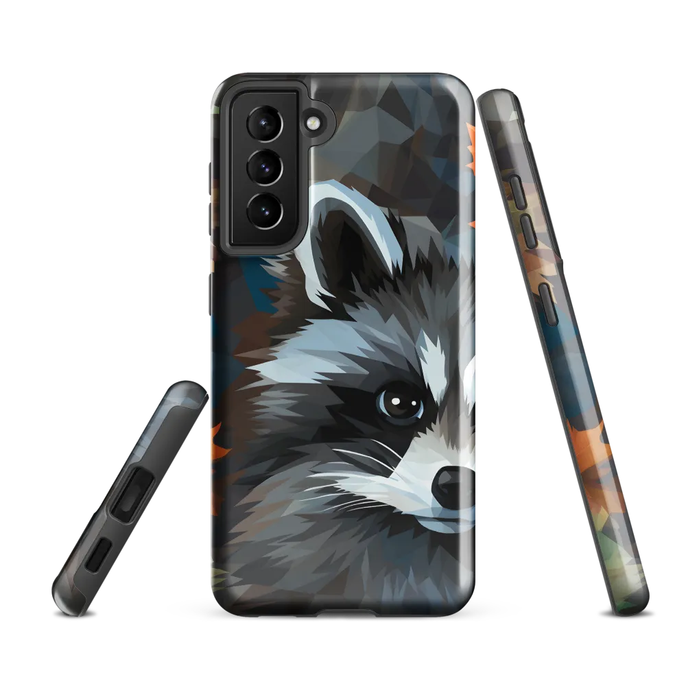 Whispers of Autumn: The Raccoon's Gaze | Phone Case |  S21 FE | Tough Case | Glossy