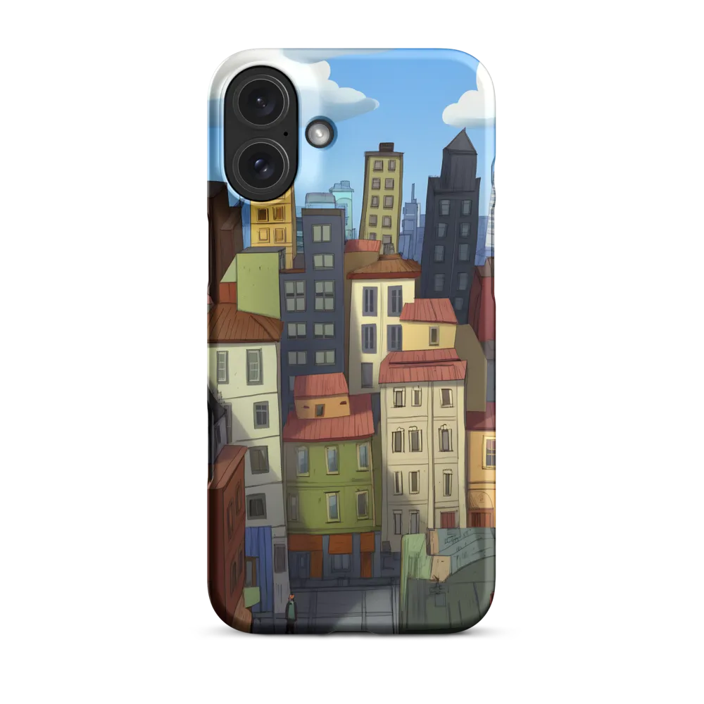 Urban Symphony: A Colorful Cityscape | Phone Case |  16 Plus | Snap Case | Matte