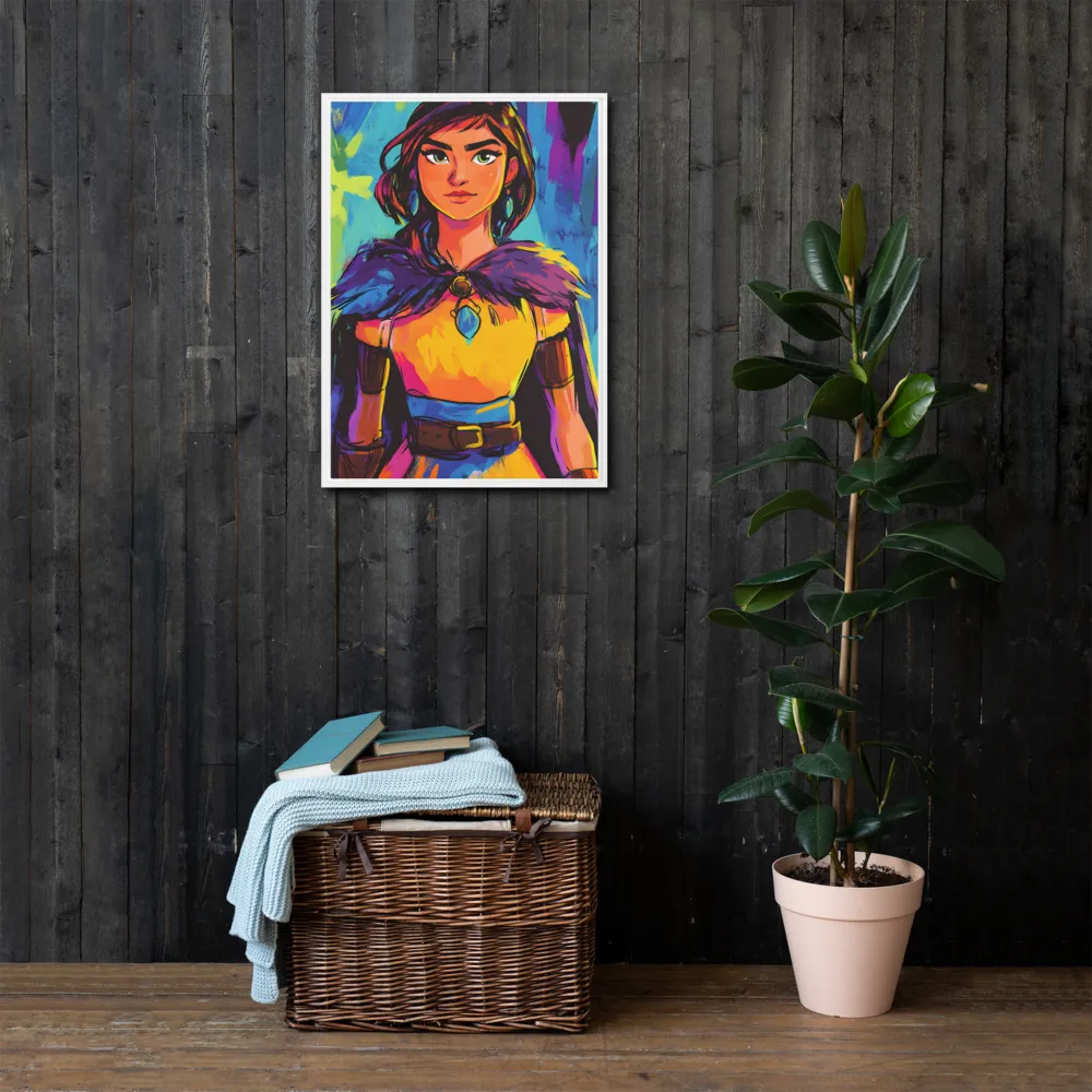 Guardian of Colors | Canvas with White Frame | 20″×28″