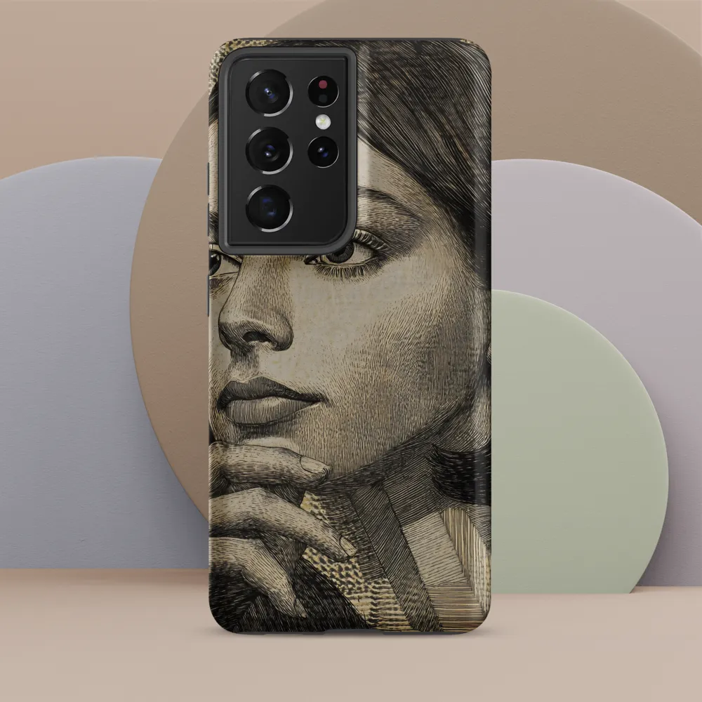 Contemplative Reflection | Phone Case |  S21 Ultra | Tough Case | Matte