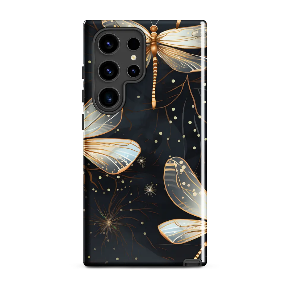 Ethereal Dance: Dragonflies in a Midnight Garden