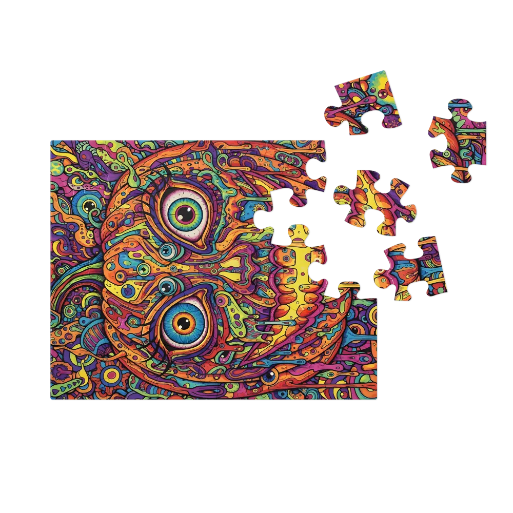 Psychedelic Pumpkin 
 Jigsaw Puzzle in Tin Box