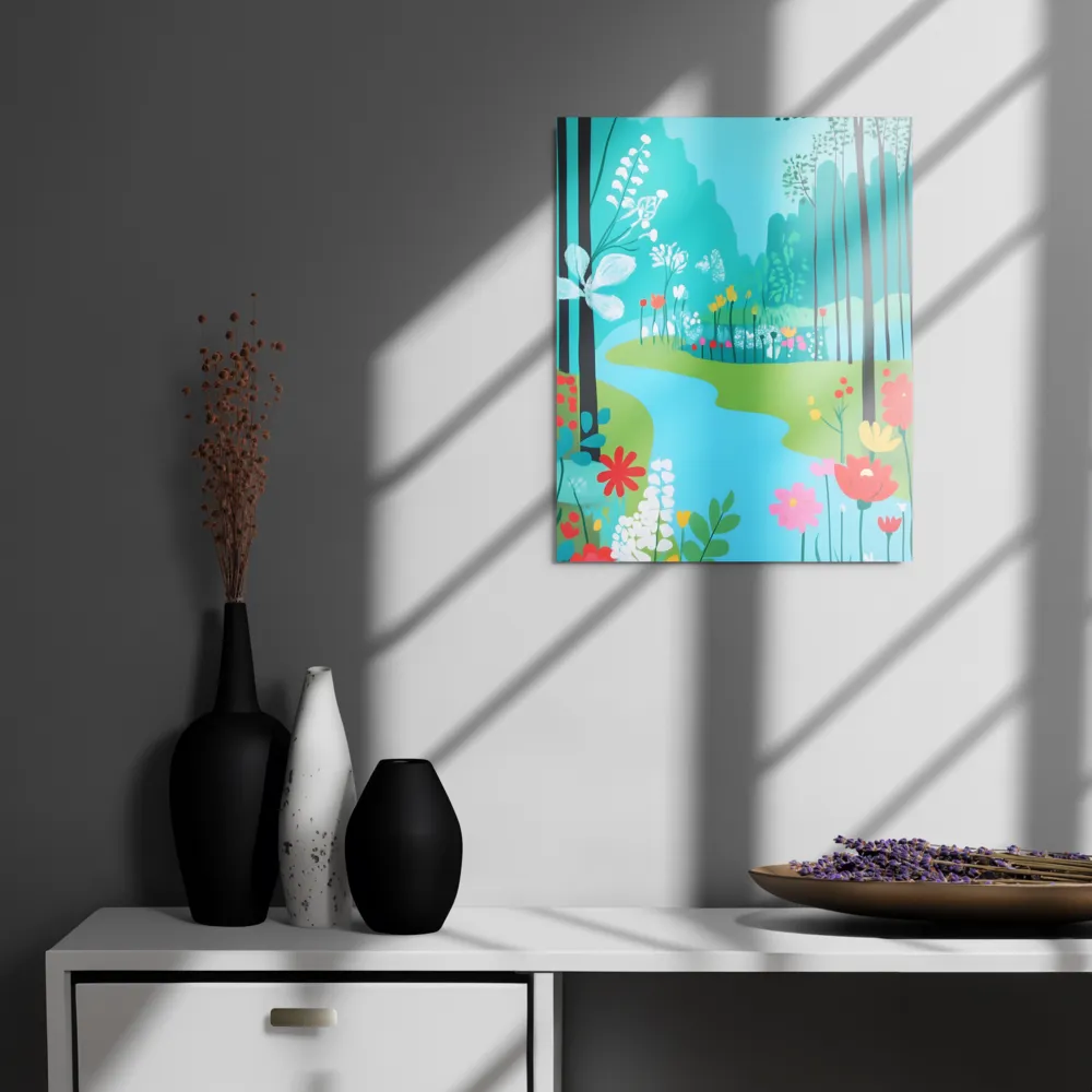 Whispers of Spring: A Colorful Retreat | Metal Print | 16″×20″
