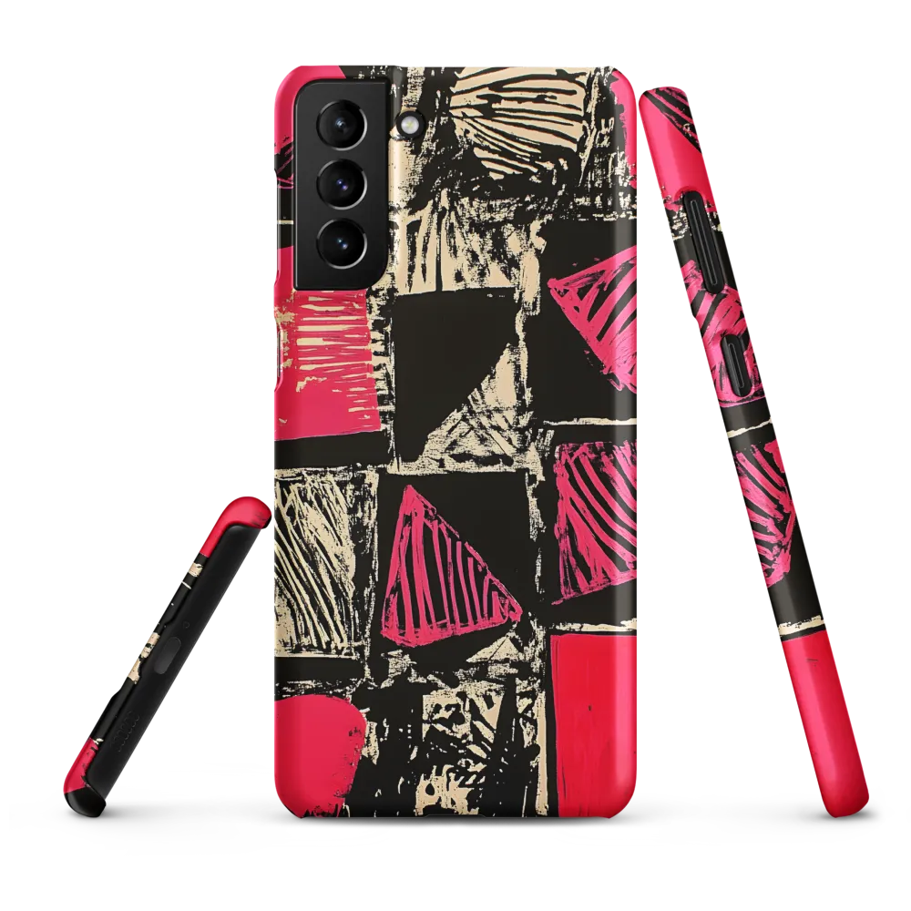 Geometric Symphony in Pink and Black
