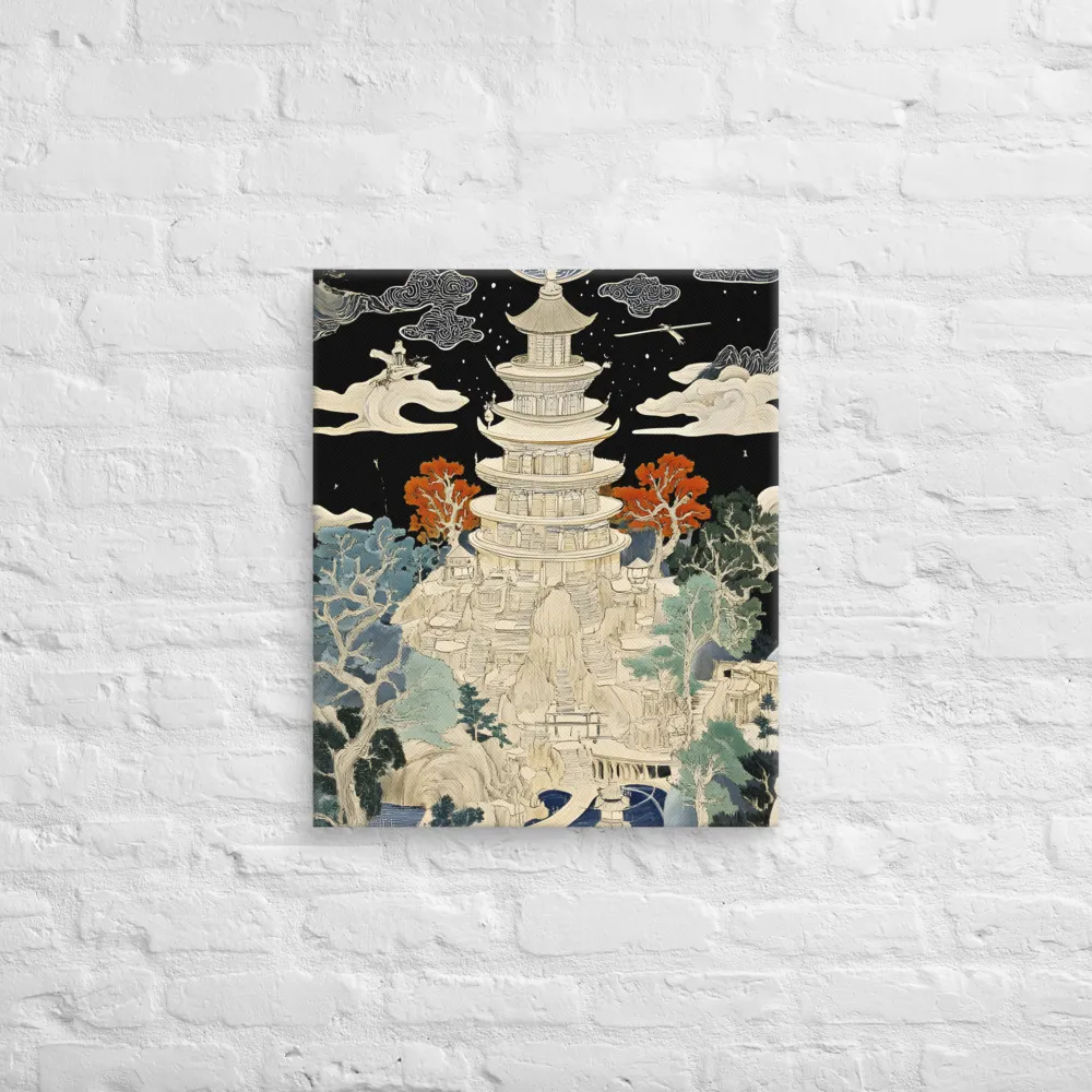 Whispers of the Pagoda | Canvas | 20″×24″