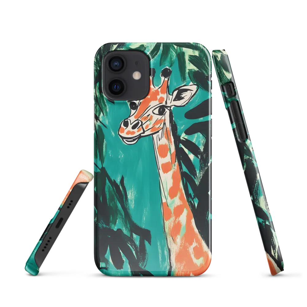 Curious Giraffe in Lush Greenery | Phone Case |  12 | Snap Case | Glossy