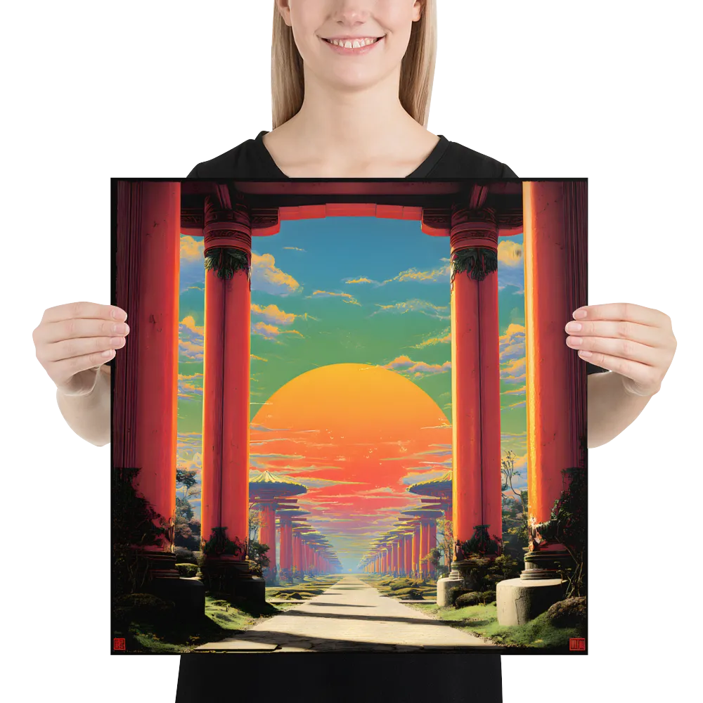 Avenue of Crimson Gates 
 Poster | 18″x 18″