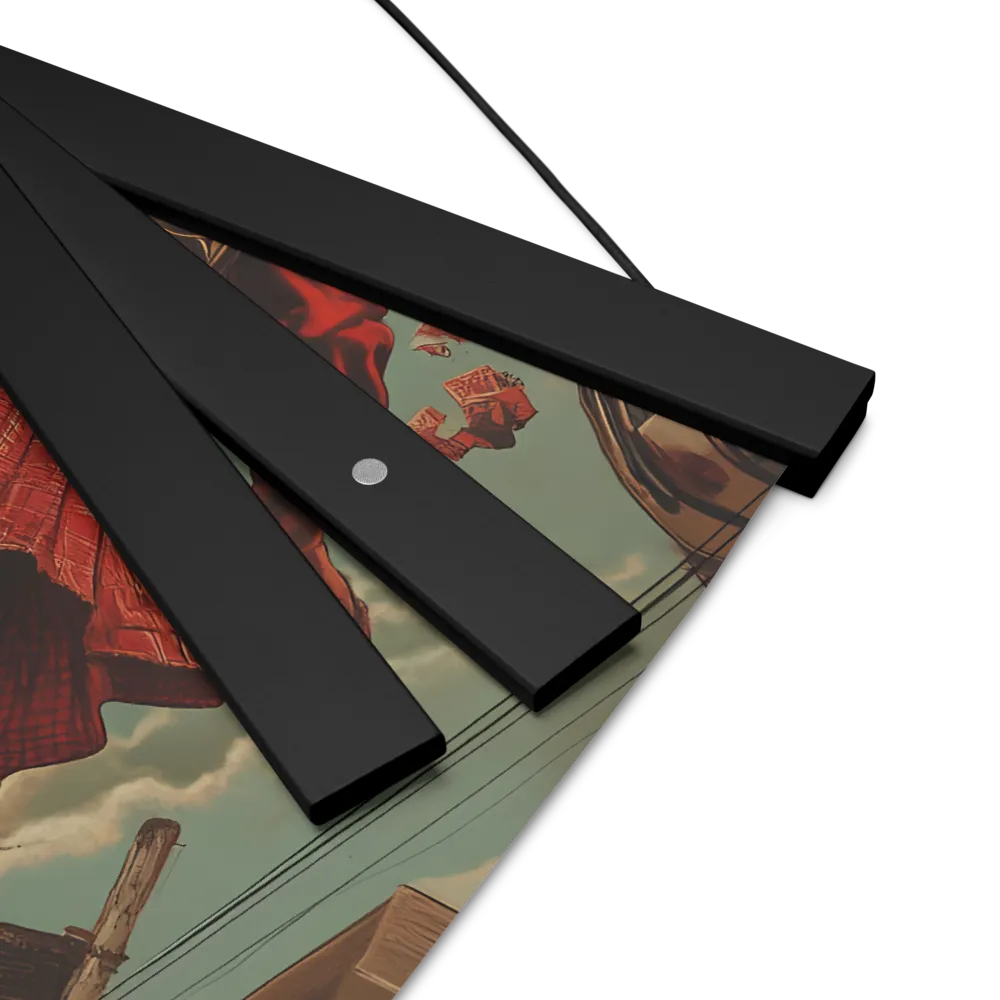 Flight of the Urban Dreamer | Poster With Black Wood Hanger | 12″×12″
