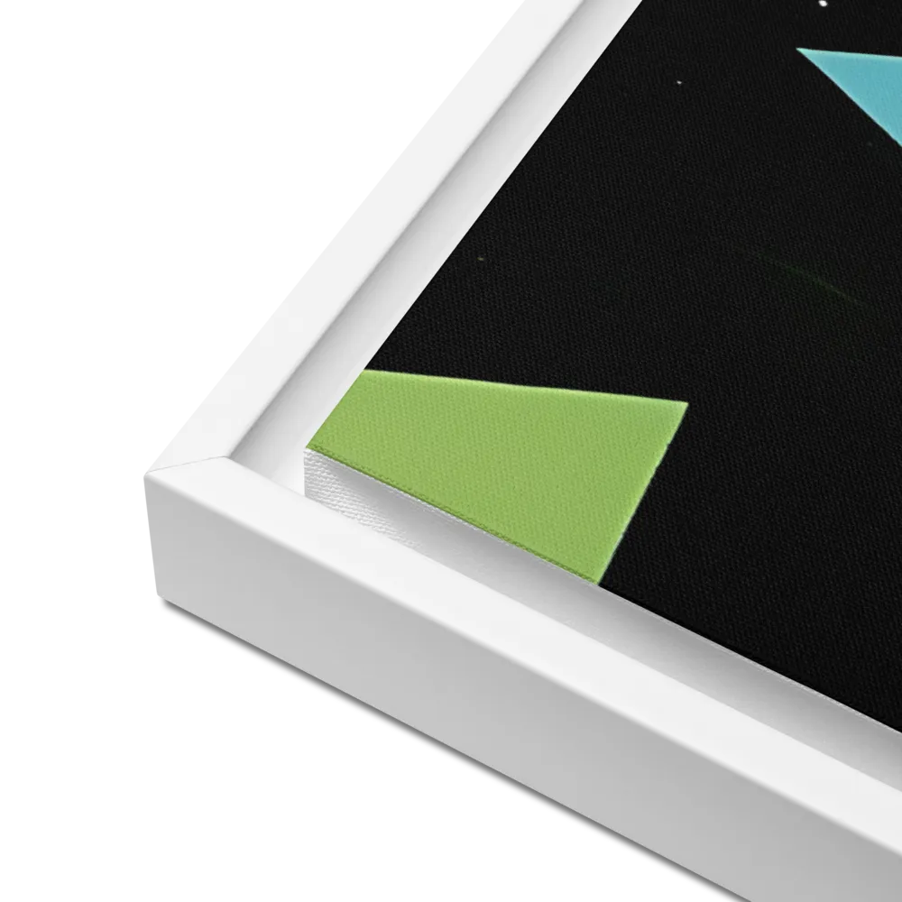 Geometric Harmony in Color | Canvas with White Frame | 24″×36″
