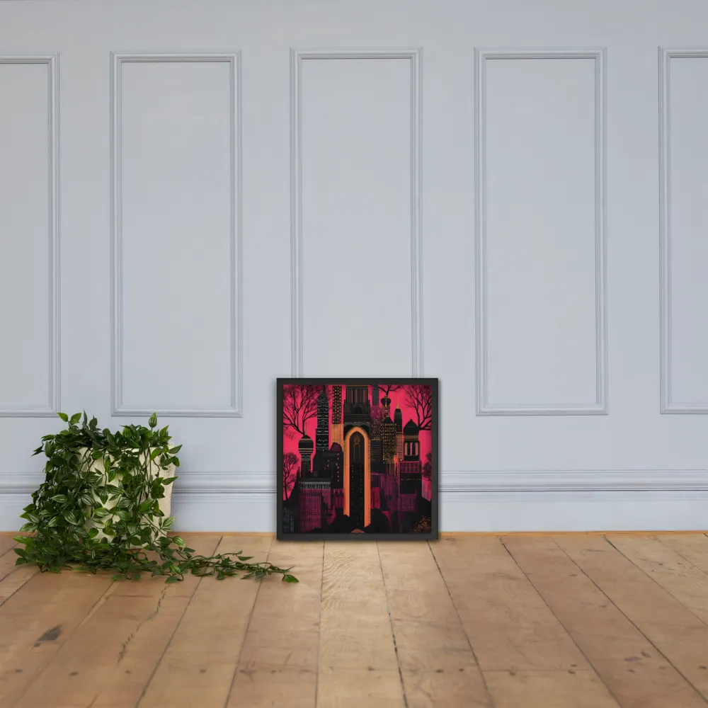 Urban Reverie | Poster with Black Frame | 18″×18″