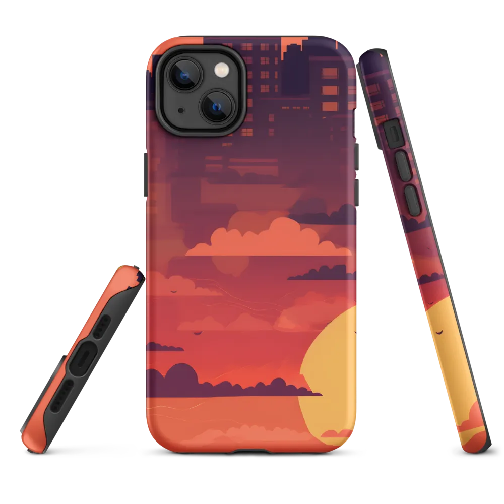 Urban Dusk: A Symphony of Cityscapes | Phone Case |  14 Plus | Tough Case | Matte
