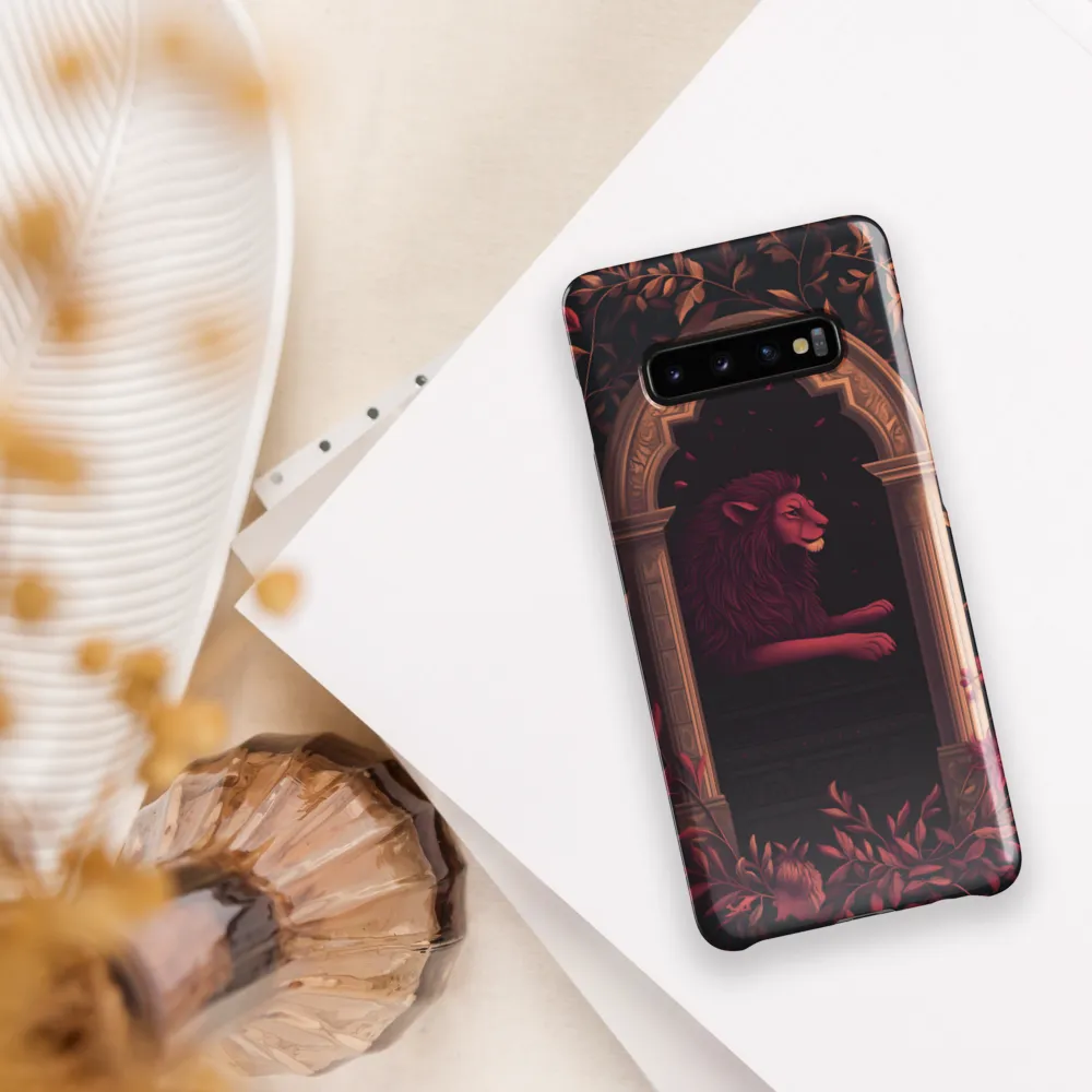 Regal Serenity: A Lion's Rest | Phone Case |  S10 Plus | Snap Case | Glossy