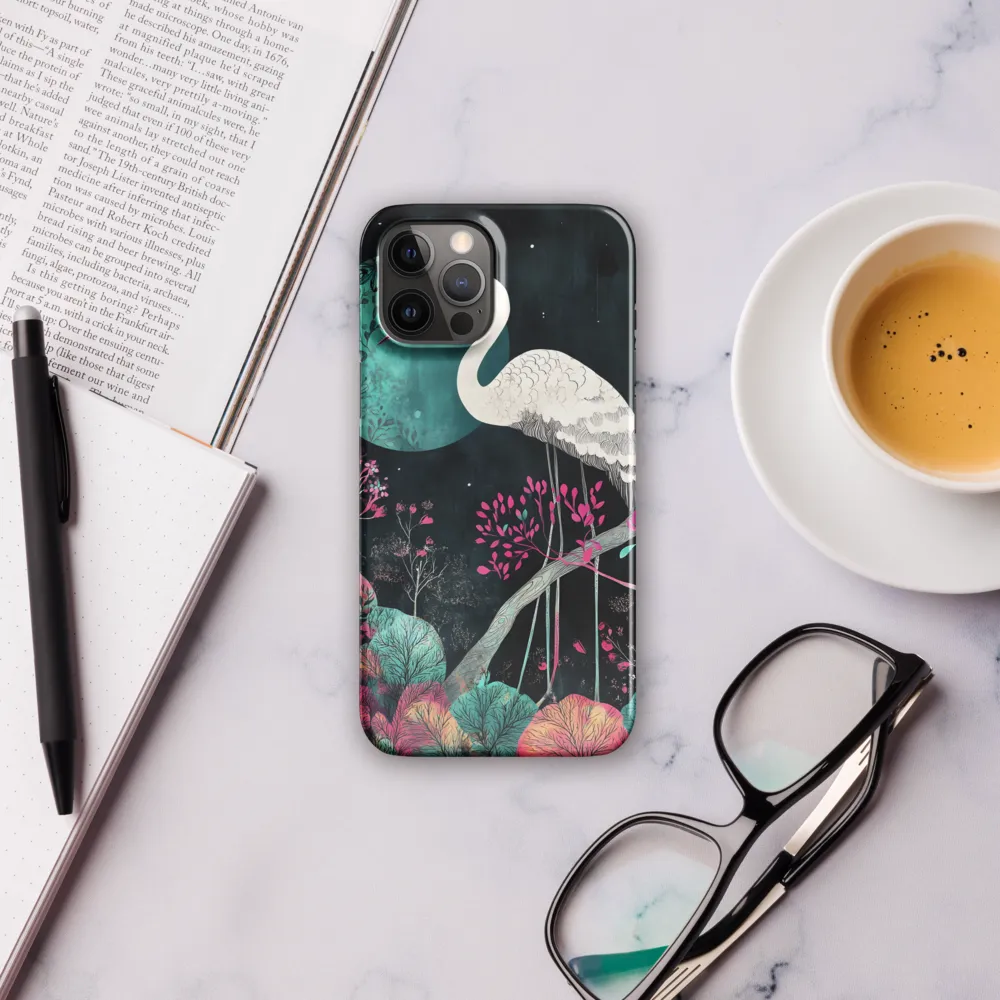 Ethereal Presence: Heron in a Floral Dreamscape