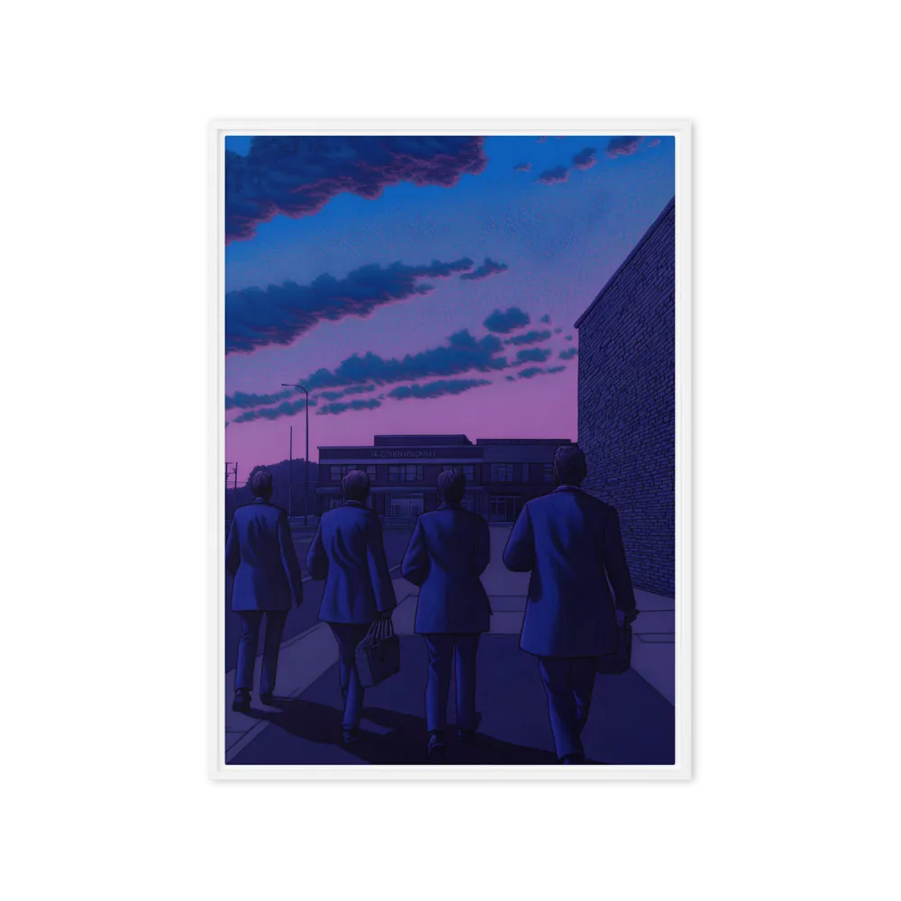 The Twilight Stroll | Canvas with White Frame | 20″×28″