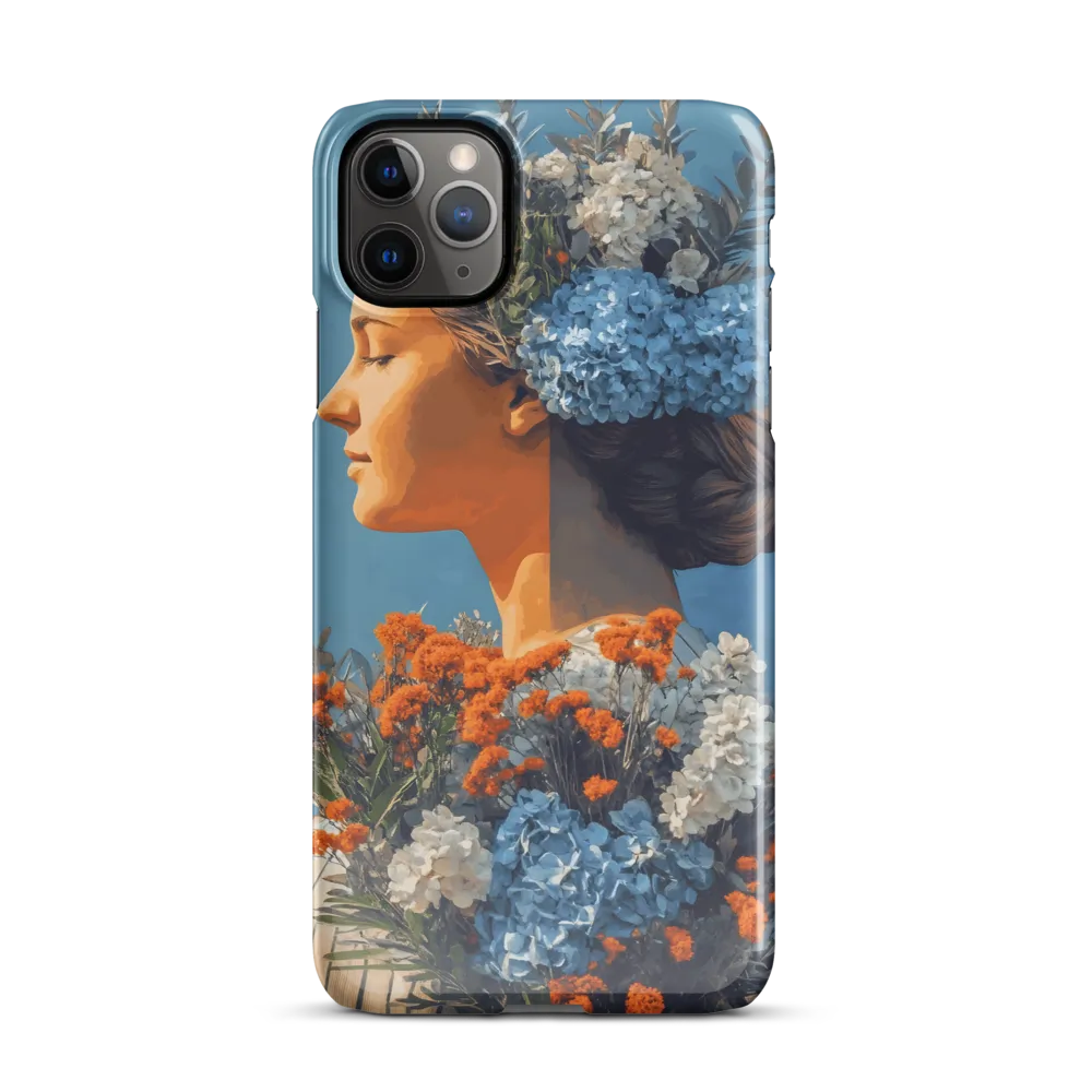 Floral Reverie: A Portrait of Serenity | Phone Case |  11 Pro Max | Snap Case | Glossy