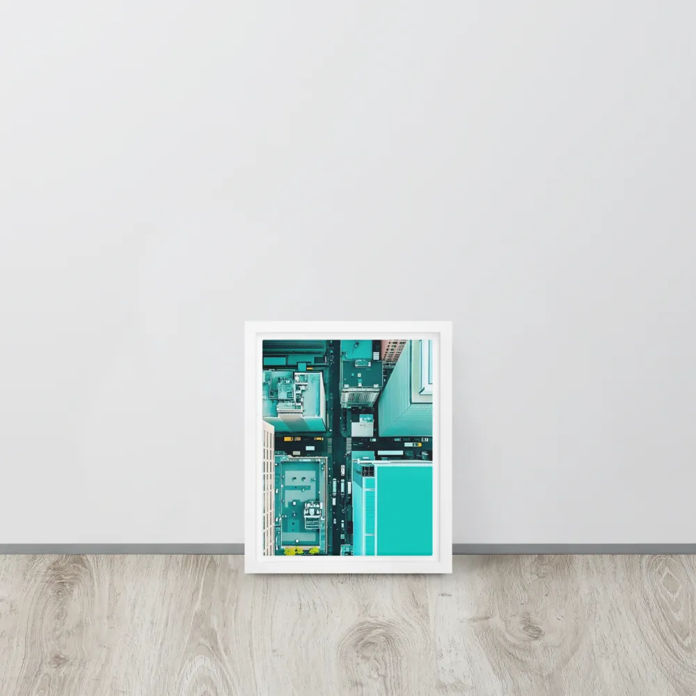 Urban Geometry: Aerial Perspective | Canvas with White Frame | 8″×10″