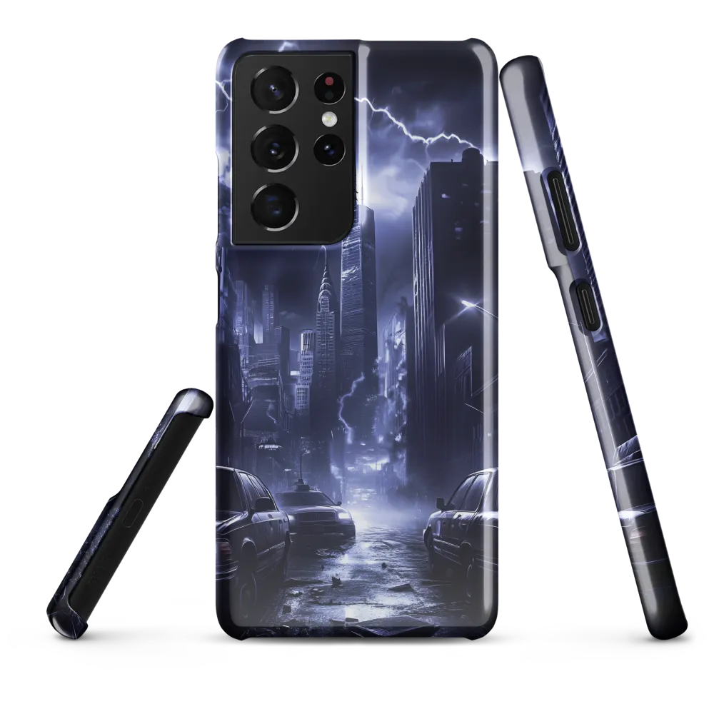 Stormy Cityscape: Shadows of the Night | Phone Case |  S21 Ultra | Snap Case | Glossy