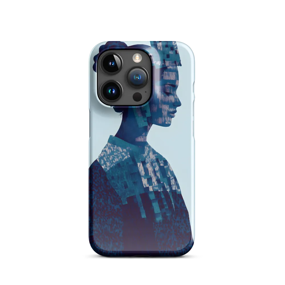 Digital Portrait in Abstract Blue