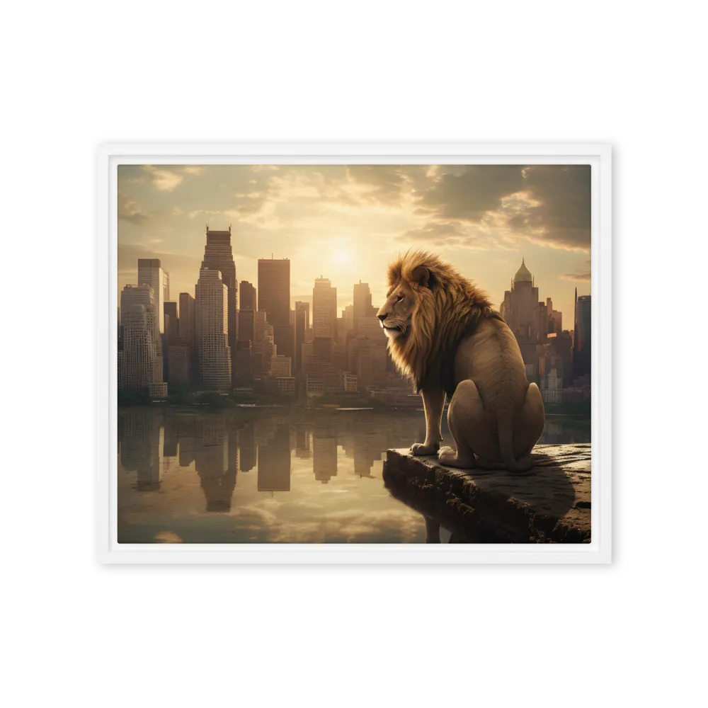 The Lion's Gaze Over the Urban Symphony